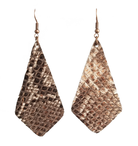 Kite Drop Earrings - Bronze