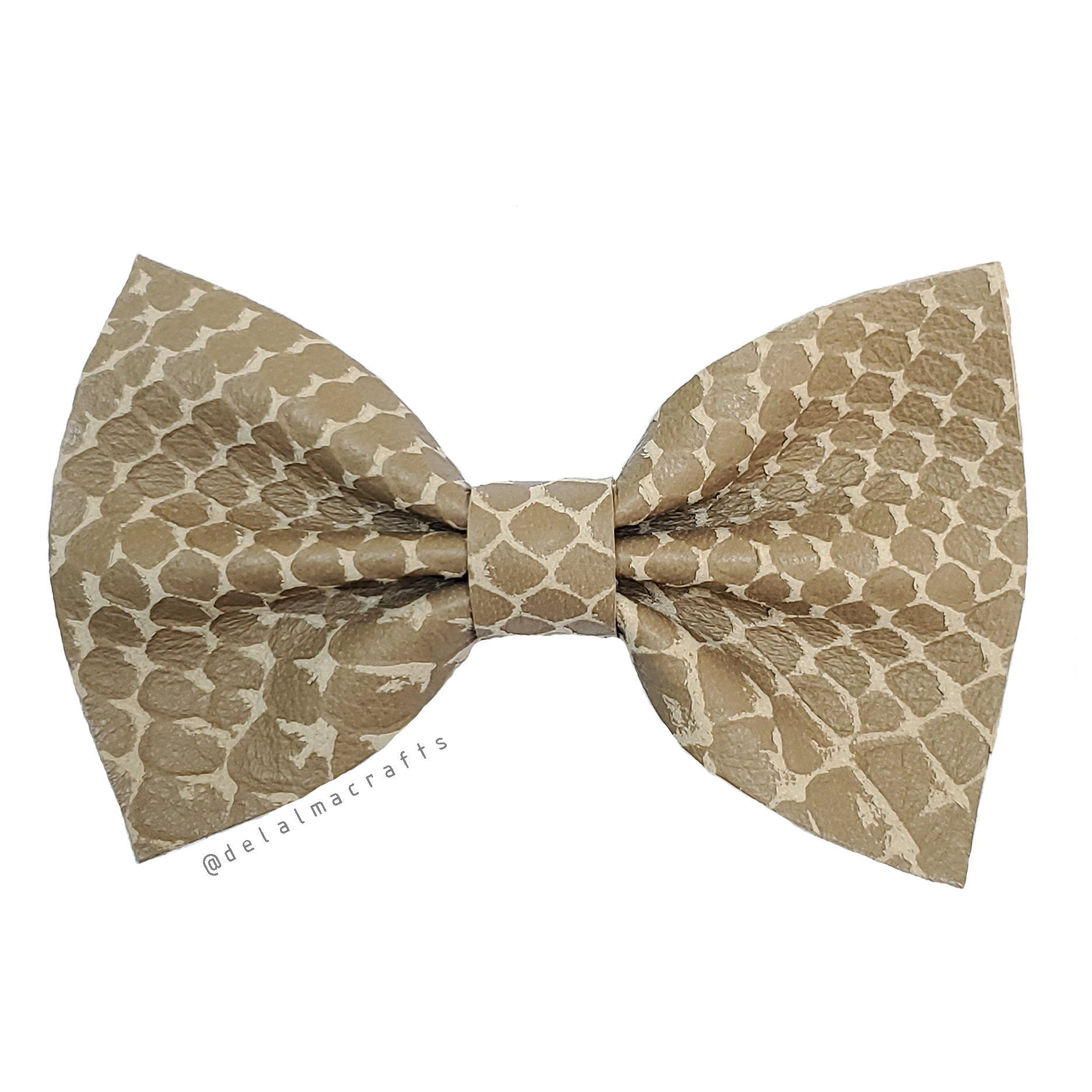 Beige Leather Bow B01