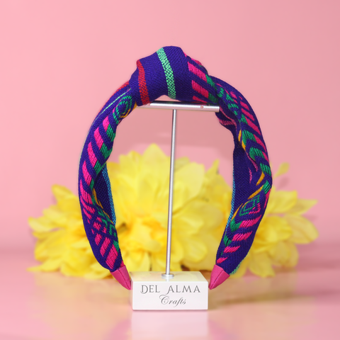Mexi Knotted Headband-Blue