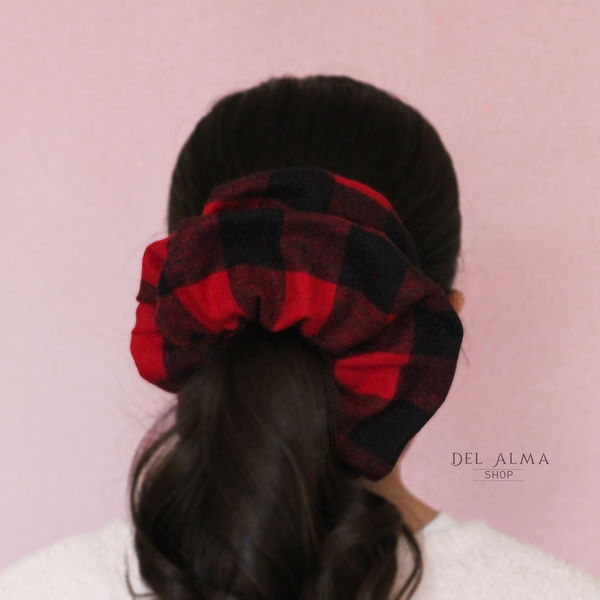 Red Buffalo Scrunchie