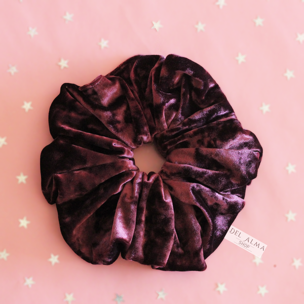 Burgundy Velvet Scrunchie